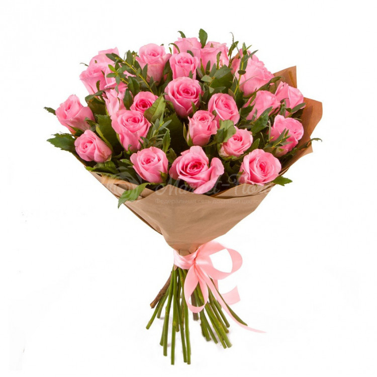 Букет из розовых роз "Нежно утро"